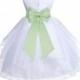 White choose Flower Girl dress organza tie sash easter sash pageant wedding bridal  bridesmaid toddler 6-9m 12-18m 2 4 6 6x 8 9 10 12 