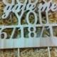 God Gave Me You With Date Natural Wood Wedding Cake Topper Made in the USA