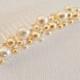 Pearl hair comb, Gold & cream comb, Gold and cream pearl hair comb, Swarovski pearl comb, Bridal comb, Prom hair comb, UK seller