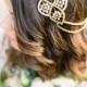 Wedding Headpiece, Wedding Hair Piece, Bridal Headpiece, Crystal Headband, Jewelled Wedding Hairpiece, Bronze Halo-ALERIS HALO