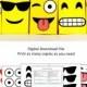 Emoji Favor Bag Instant Download