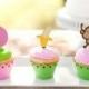 Girl Monkey Jungle Cupcake Toppers - Mod Monkey Theme Birthday - Zoo Safari Baby Shower - Zoo Friends 1st Birthday