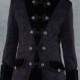Black Pattern Winter Gothic Coat for Men