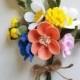 Country Wildflower Bouquet / Felt Flower Bouquet / Wedding Bouquet / Bridesmaid