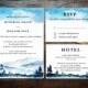 Printable rocky mountain love wedding invitation suite - boho wedding invitation, outdoor wedding invitation, watercolour wedding invite