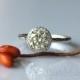 New Design !! Stackable Moissanite Ring VS 6.5mm Round Cut Moissanite Halo Diamond Ring 14K White Gold Ring Engagement Ring Wedding Ring