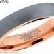 Tungsten Ring Rose Gold Brushed Silver Wedding Band Tungsten Carbide 5mm 18K Tungsten Ring Man Wedding Band Male Women Anniversary Matching
