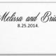 Custom Wedding Stamp, Personalised Calligraphy Stamp, Save The Date Stamp, Wood Handle or Self Inking