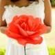 Giant Paper Flower - Giant Rose - Large Paper Flower - Summer Wedding - Paper Roses - Bridal Bouquet - Big Paper Flowers