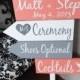Beach Wedding Signs. Five Customized Directional Signs With Arrows With Bride And Grooms Names/Date. Wedding Ceremony, Event Or Celebration