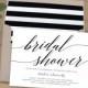Printable Bridal Shower Invitation - MODERN SCRIPT - with Bonus Printable Envelope Liner