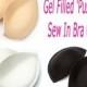 Quality Sew in Bra Cups - Gel Filled 'PUSH UP' Bra Cups - Ivory, Nude or Black - A/B or B/C Cup - Great for Dressmaking & Bridal Alterations