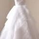 Romantic white organza wedding dress