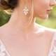 Gold Earrings Gold Bridal Earrings Crystal Earrings Beaded Earrings Bridal Earrings Boho Earrings Bohemian Earrings #138