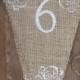 Save The Date Wedding Glittered Burlap Banner