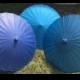 Blue Paper Parasols for Wedding Pictures, Wedding Ceremony, Wedding Decor, Beach Wedding, Paper Umbrella, Blue, Navy Blue, Cobalt Blue