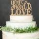 All You Need Is Love Rustic Cake Topper Wood Cake Topper Custom Cake Topper Woodland Wedding Personalized Cake