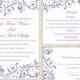 DIY Wedding Invitation Template Set Editable Word File Instant Download Purple Wedding Invitation Purple Invitations Printable Invitation