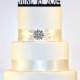 Monogram Wedding Cake Topper personalized with "Mr & Mrs" and YOUR Last Name and Wedding Date