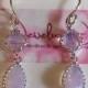 Pink Opal Earrings / Violet Opal Bridal Earrings / Opalite Double Drop Bridesmaid Earrings/ Opalescent Wedding Earrings