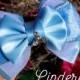 Blue Cindy Inspired Hair Bow with Carriage Charm