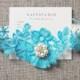 Wedding Bridal Garter Belt - SOMETHING BLUE Garter - Keepsake Garter - Wedding Flower Garter  - Tassel Pearls Lace Garter Belt
