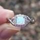 Vintage 925 Sterling Silver Lab Opal Ring