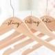 Personalized Bridesmaid Hangers, Engraved Wood Hangers