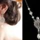 Bridal Jewelry SET, Pearl Wedding Necklace Bridal earrings Swarovski Crystal rhinestone Swarovski Pearl,  Wedding jewelry, Alexandra SET