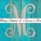 Wooden Monogram Letter "M" - Large or Small, Unfinished, Cursive Wooden Letter - Perfect for Crafts, DIY, Weddings - Sizes 1" to 42"