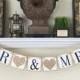 Mr and Mrs Banner, Wedding Reception Decor, Sweetheart Table, Wedding Banners, Champagne