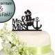 Mr & Mrs Silhouette Romantic Couple With Anchor Wedding Cake Topper #520 Made In USA..Ships From USA