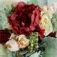 Marsala Rose Peony and blush faux floral bouquet
