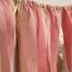 Pink Rag Garland. Photo Backdrop For Parties. Pink, Gold Wedding Decor. Hand Dyed Fabric Garland. Wedding Photo Booth Prop. Blush Gold Party