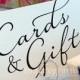 Cards & Gifts Sign - Gift Table Signage - Wedding Reception Card Signs - Matching Table Numbers SS03