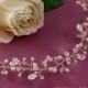 OOAK Delicate Bridal Hair Vine MoP Shell - Boho with CRYSTALLIZED™ -   Flowers & Pearls UK Seller