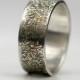 Gold Chaos 8mm Wide - Wide Wedding Band in 18kt Gold and Sterling Silver for Men