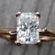 Radiant Moissanite Twig Engagement Ring: Yellow, White, or Rose Gold; 1.2ct Forever Brilliant™
