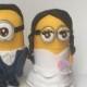 Minions Wedding Cake topper (cold porcelain)