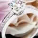 Platinum Bead-Set Diamond Engagement Ring