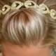 Bridal Hair Piece, GOLD Elsie, Wedding Headband, Ribbon, Wedding Headpiece, Gold, Bridal Accessory