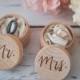Mr. & Mrs. Ring Box Set, Engraved Wedding Ring Box, Wooden Ring Box, Wedding Gift, Ring Bearer Box, Engraved Wooden Box, Bridal Shower Gift,