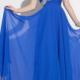 Straps Zipper Crystals Blue Red Chiffon Ruched Floor Length