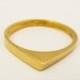 Minimalist gold wedding ring, Women's gold wedding ring, Geometric wedding ring, 14 karat solid gold triangle ring, Simple wedding band