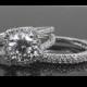 Round Cushion halo 925 sterling silver AAAAA grade cubic zirconia ring