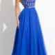 Zipper Straps Pink Beading Chiffon Ruched Blue Floor Length