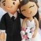 Custom Cake Topper- Lovely couple with a big heart banner