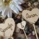 Rustic Wedding Cake Toppers Personalized 3 Piece Set with your Names Rustic Decor