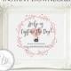Rustic Pink Wedding Hashtag Photo Template - INSTANT DOWNLOAD-DIY Text Editable-Rustic Pink Wreath with Heart-Kimberley