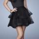 Lovely Black Sweetheart Tiered A Line Short Black Homecoming Dress